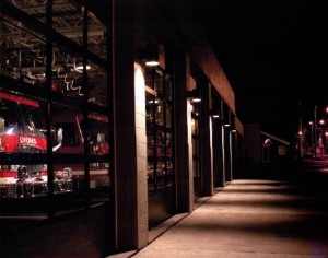 LFD Station 1 at night.